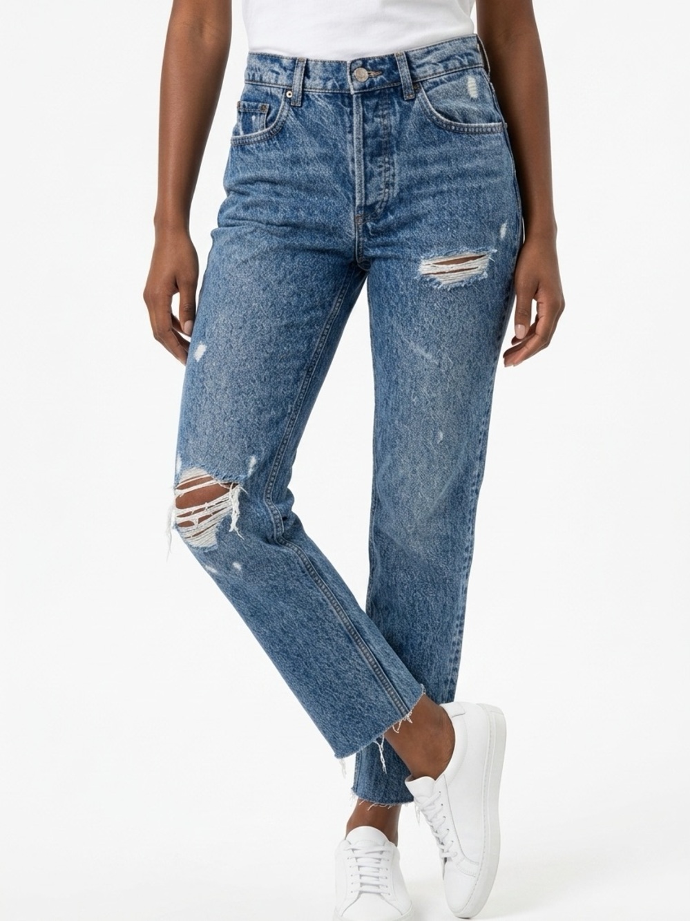 BOYISH | The Billy High-Rise Distressed Rigid Skinny Jeans Women’s Size 25/0